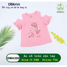 (6-36M) Áo cộc tay cổ tròn vải sợi tre (bamboo) - DOKMA