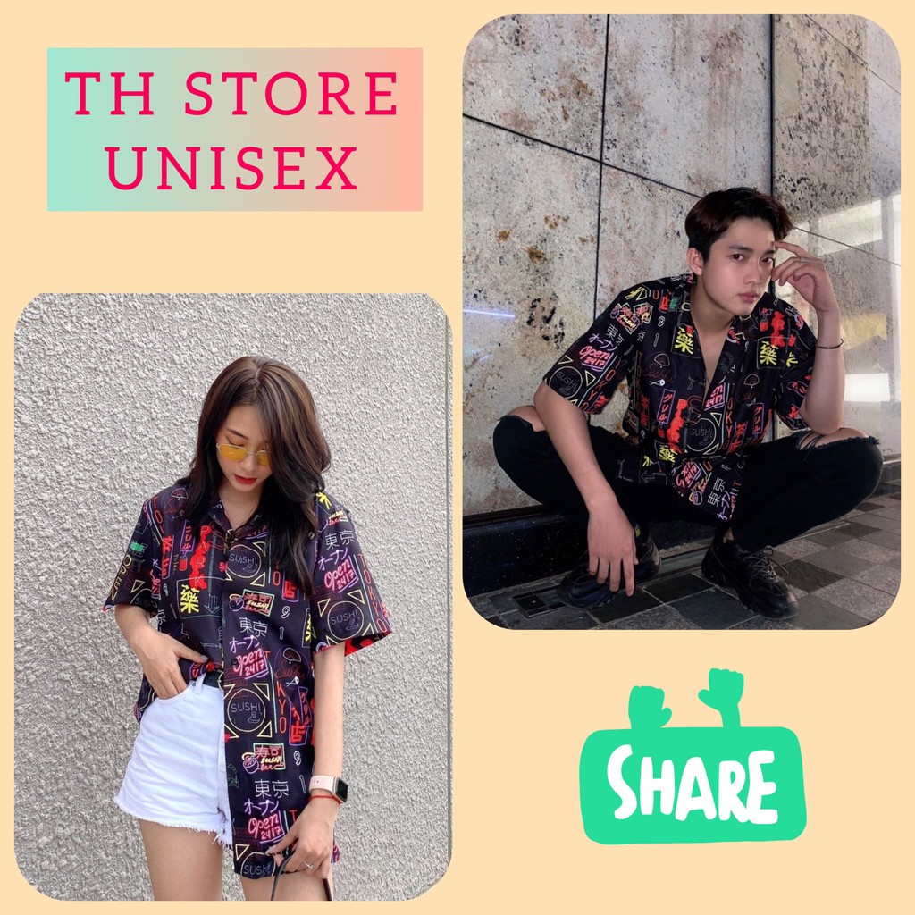[CLIP THẬT] Áo sơ mi tay ngắn họa tiết NEON mende tay lỡ, FORM UNISEX | BigBuy360 - bigbuy360.vn