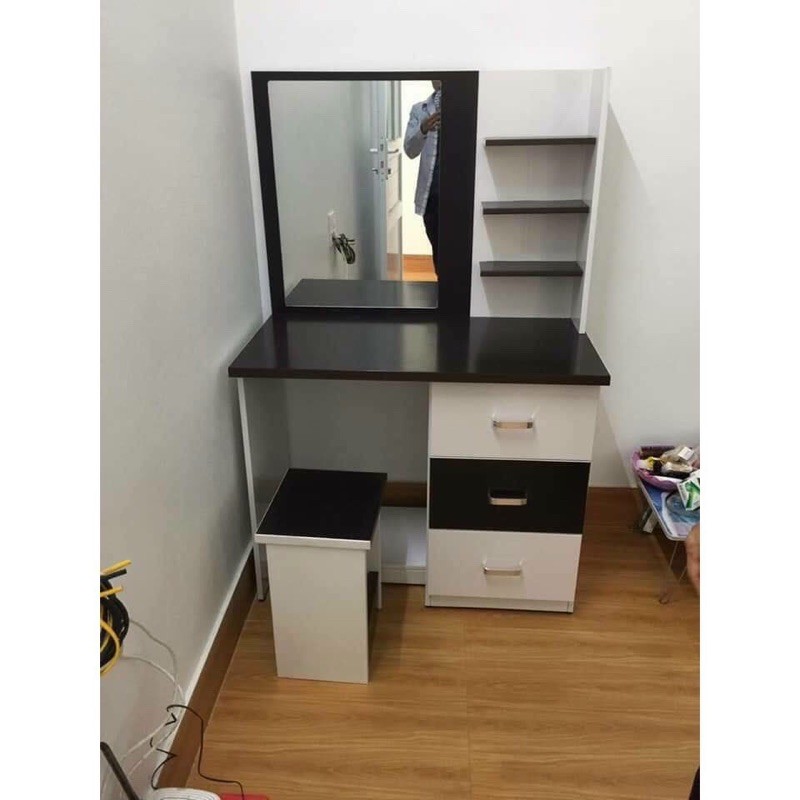 Bàn trang điểm nhựa chống cong vênh ẩm mốc mỗi mọt bảo hành 2 năm 160 x 100 x 40 x 55 cm - Tủ Nhựa Hoa Sen