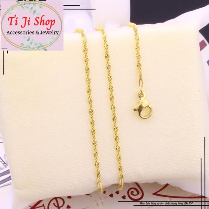 DÂY CHUYỀN NỮ INOX MẠ VÀNG KIỂU XOẮN CỰC ĐẸP D  -