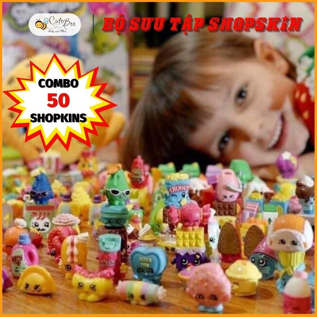 Combo 50 shopkins nhựa dẻo chất lượng cao CUTEBEE, đầy đủ các nhân vật ngộ nghĩnh quen thuộc với bé