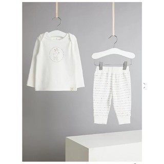 Set sleepsuit pyjama trắng George UK 9M-5Y