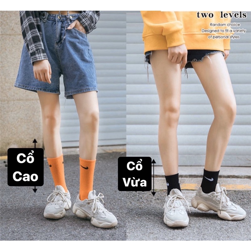 Vớ thể thao năng động cổ cao