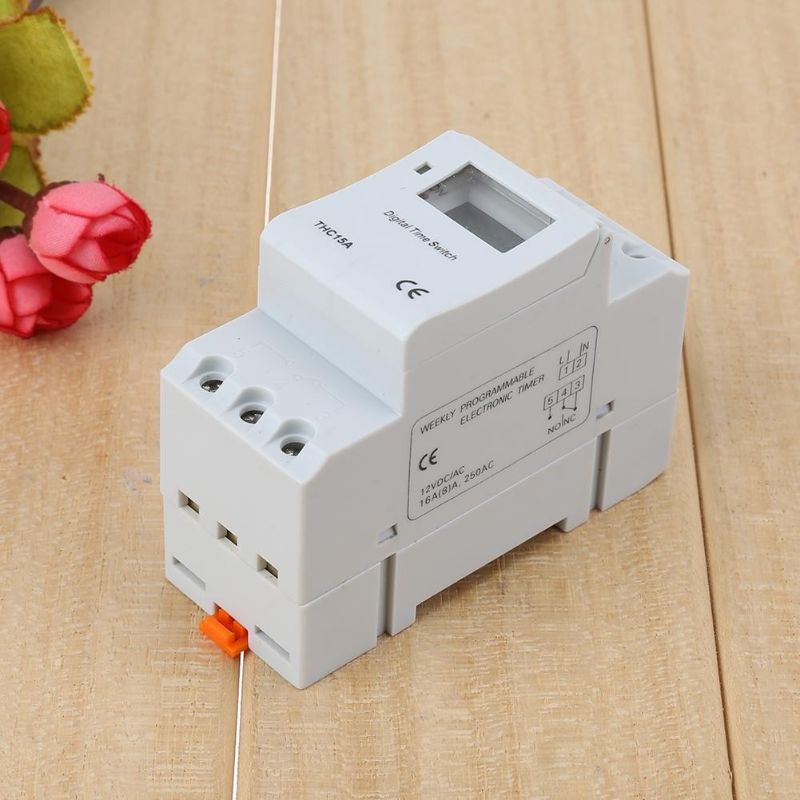 Công tắc hẹn giờ điện tử THC15A - Có khóa màn hình - Lắp tủ điện lập trình - 16A/220V