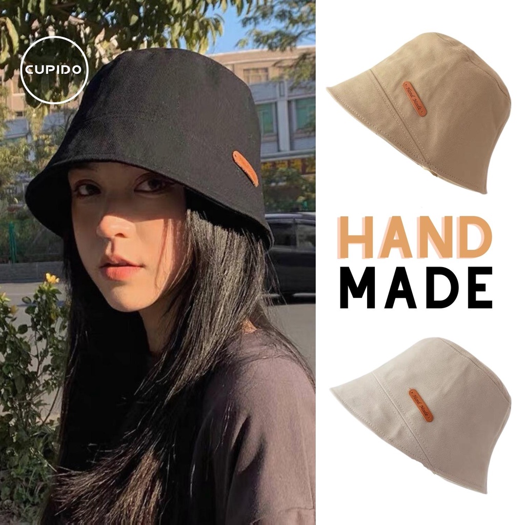 Mũ bucket kaki Handmade nam nữ cao cấp dáng ulzzang