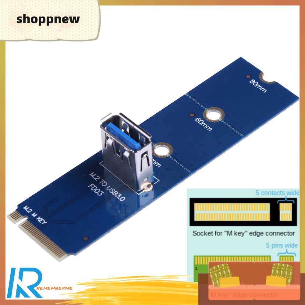 Shoppnew NGFF M.2 To USB 3.0 PCI-E Express Riser Card Adapter for BTC Mining