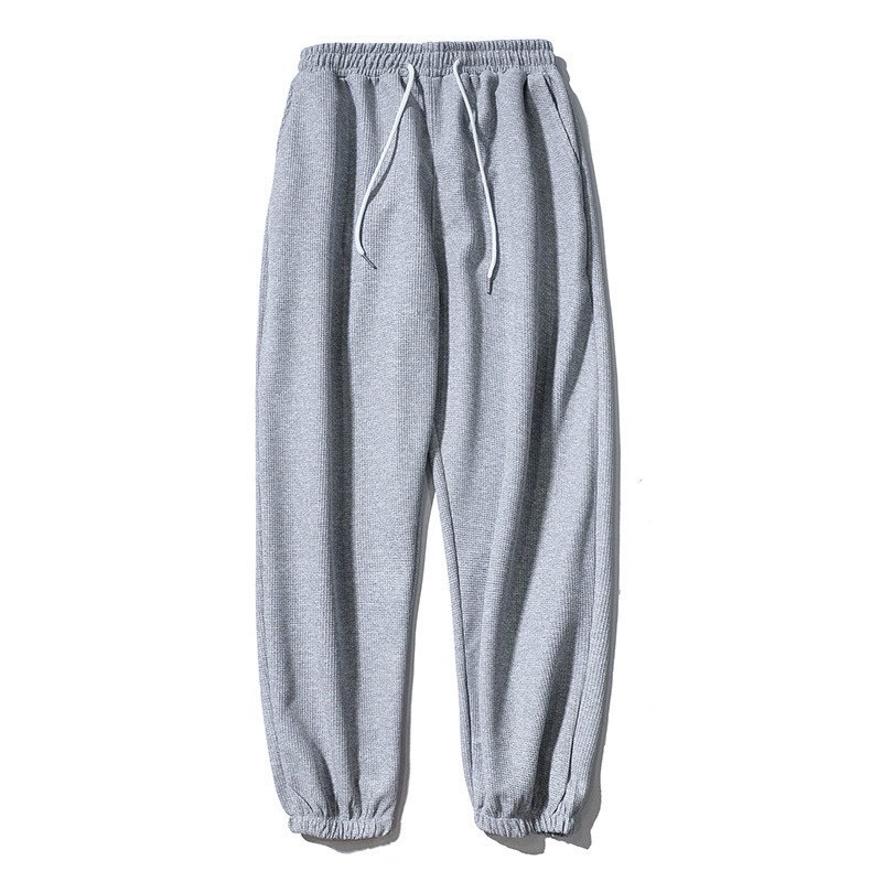 Quần jogger thể thao nam nữ chất tổ ong - Quần jogger unisex chất tổ ong bo gấu dày dặn, phong cách ulzzang