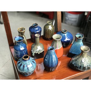 Bộ 3 bình hoa gốm sứ bát tràng mini