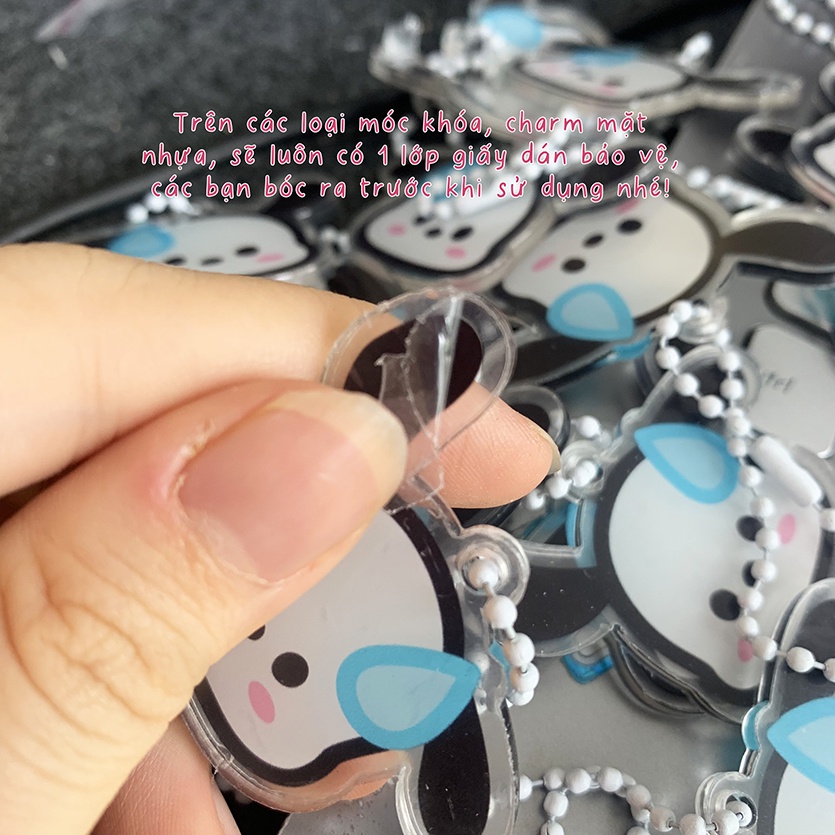 Dây Bi Móc Khóa Key Chain Sanrio Chibi Đổ Mồ Hôi