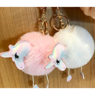 móc khóa cục bông kèm con ngựa