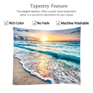 Thảm treo tường trang trí in hình sóng biển