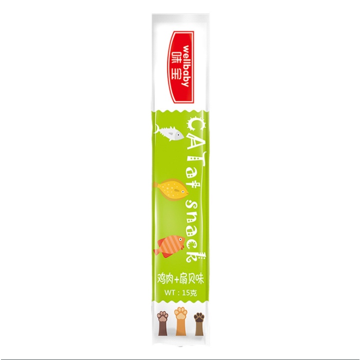 [HCM] Súp thưởng cho mèo Wellbaby dạng thanh 15gr - Đồ ăn vặt cho mèo (nhiều vị)