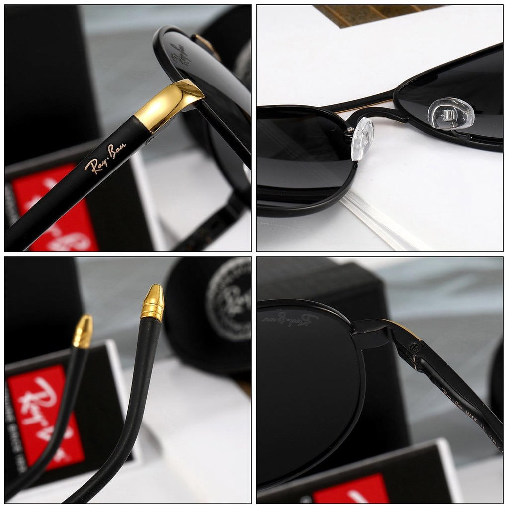 (COD Available) Ray-Ban_ Kính râm Aviator Large Metal 2021 Châu Âu và Mỹ Người hâm mộ Kính râm Nam và Nữ Lái xe Du lịch Kỳ nghỉ Bảo vệ tia cực tím Kính râm đi biển