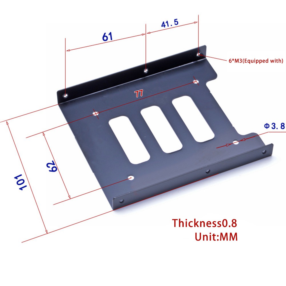 Khay đỡ ổ đĩa cứng HDD chuyển đổi từ 2.5" SSD sang 3.5" tiện lợi