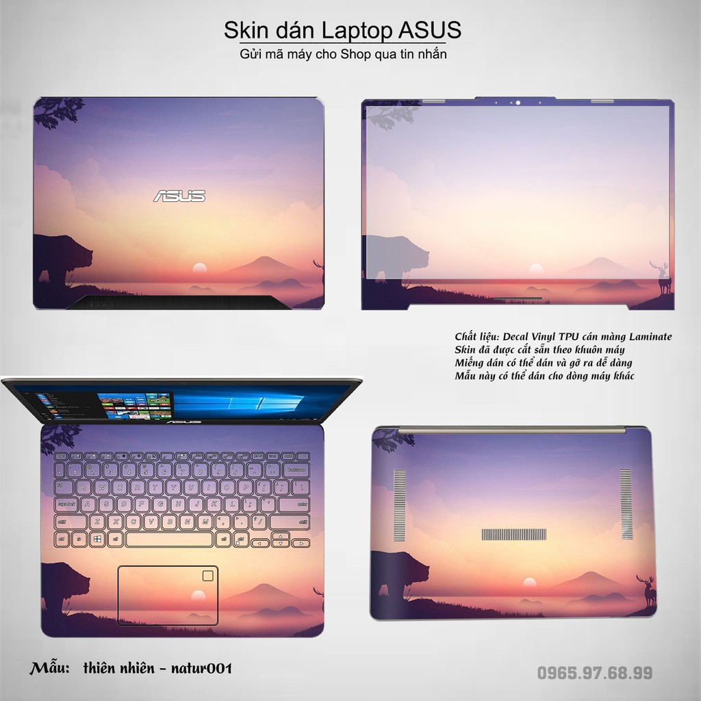 Skin dán Laptop Asus in hình thiên nhiên (inbox mã máy cho Shop)