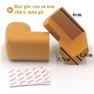 Combo 8 miếng bọc góc cao su non chữ L