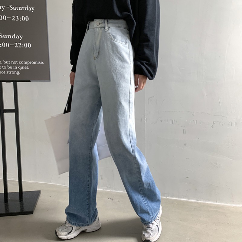 HOT) 2020 Quần Jean Nam, Quần Baggy Nam Thời Trang Phong Cách Unisex Phong Cách Trẻ Trung Năng Động(ống rộng 2 màu)