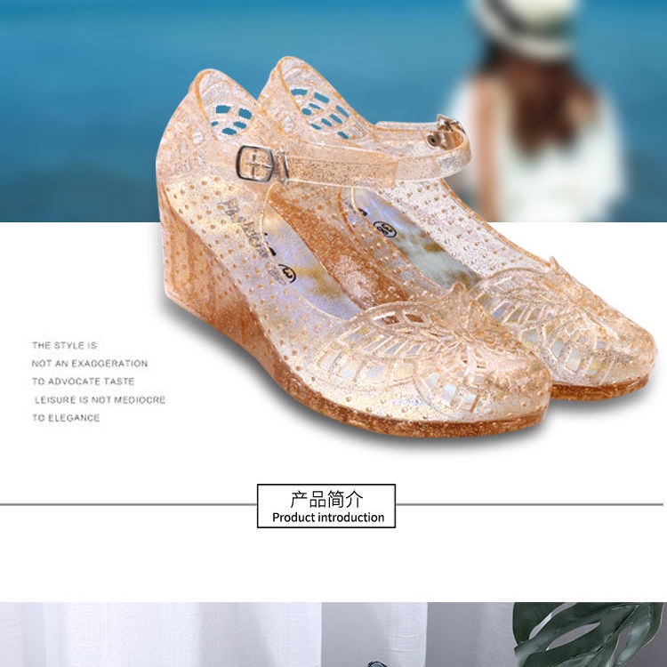 Giày Sandal Đế Xuồng Mềm Chống Trượt Thoáng Khí Bằng Da Thời Trang Mùa Hè Siêu Đẹp Dành Cho Bạn Nữ