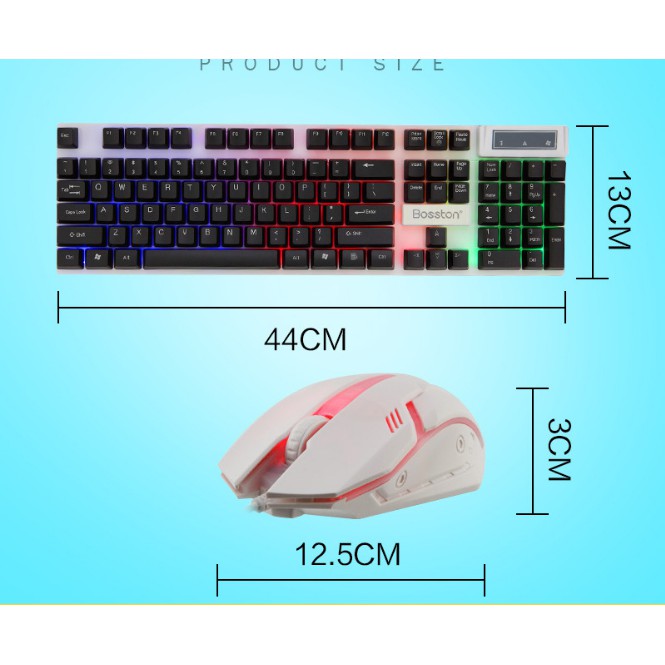 Bàn Phím full LED 7 màu Giả cơ + chuột Gaming R8 USB 8310 | BigBuy360 - bigbuy360.vn