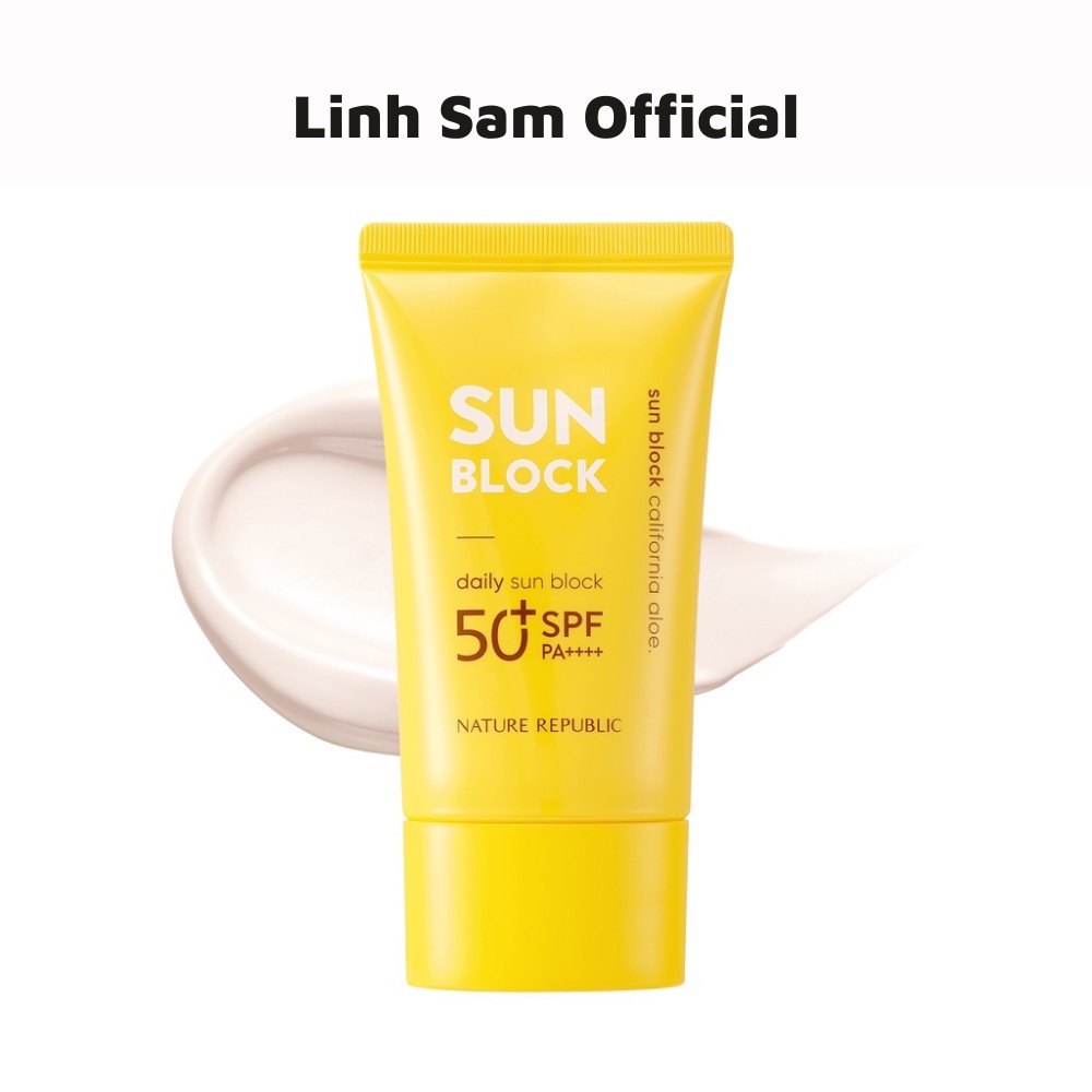 Kem Chống Nắng Nâng Tone Nature Republic California Aloe Daily Sun Block SPF50+PA+++ 57ml