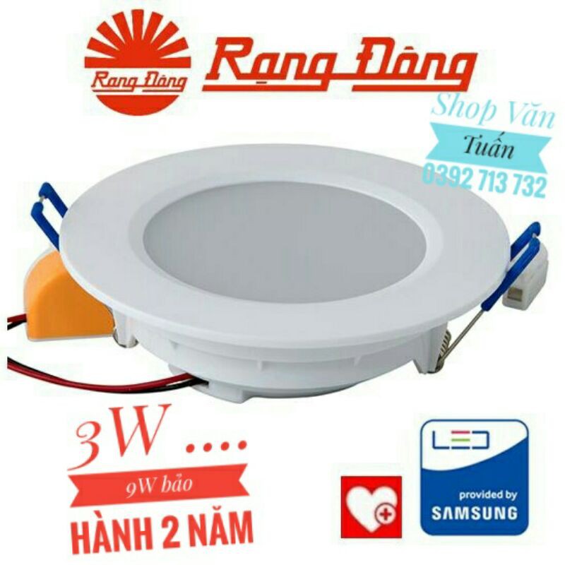 Đèn LED âm trần Rạng Đông CHÍNH HÃNG :3W, 5W, 7W, 9W