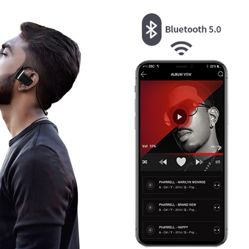 tai nghe không dây 5.0 Tích Hợp Chức Năng Nghe Nhạc Mp3 8gb Và Phụ Kiện