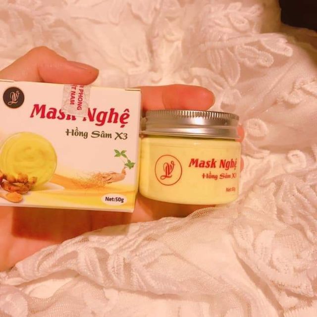 Mask kem nghệ hồng sâm hũ 50g handmade