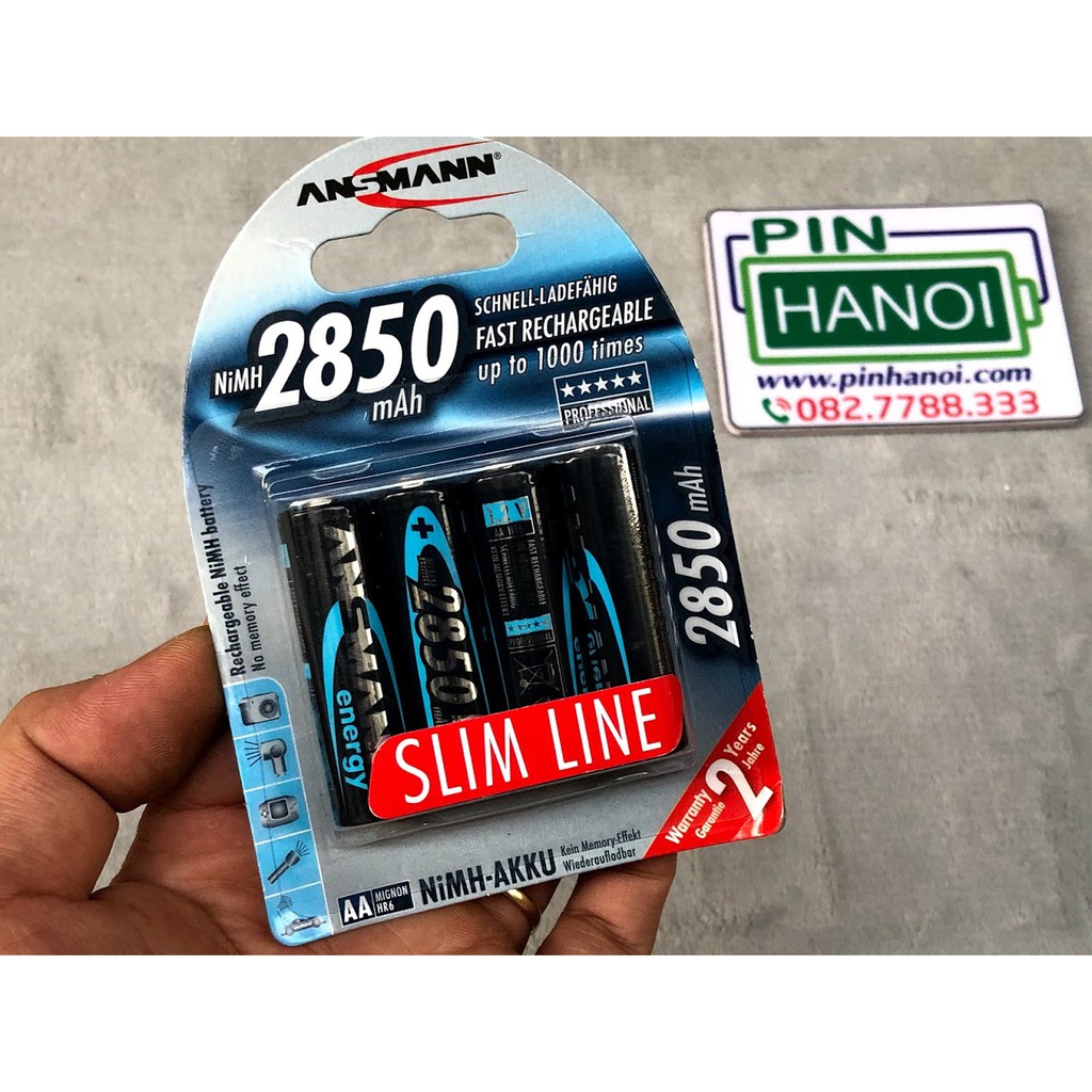 Vỉ 4 pin sạc ANSMANN Pin Tiểu NiMH HR6 AA 2850mAh BL4 5035212-US