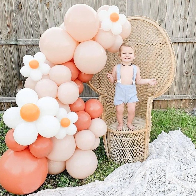 Set 71 Bong Bóng Lá Nhôm Mini In Hình Hoa Cúc Dễ Thương Dùng Trang Trí Tiệc Sinh Nhật/ Tiệc Cưới