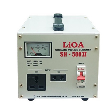 ỔN ÁP LIOA SH-500 II CÔNG SUẤT 0.5kVA ĐIỆN ÁP VÀO 150V(130V) - 250V ( 100% DÂY ĐỒNG NGUYÊN CHÁT )