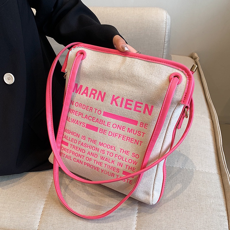 Túi Đeo Chéo Vải Bạt Mùa Hè Phong Cách niche Mới 2022 Cho Nữ