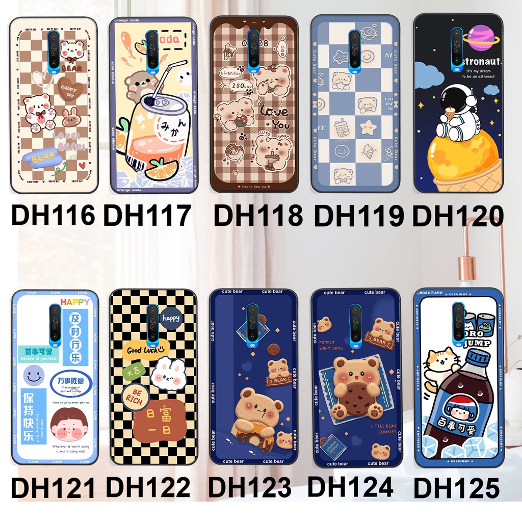 Ốp lưng Xiaomi REDMI K30 in hình 3D GẤU cute be@r, soda, happy day cực hot ,thời thượng