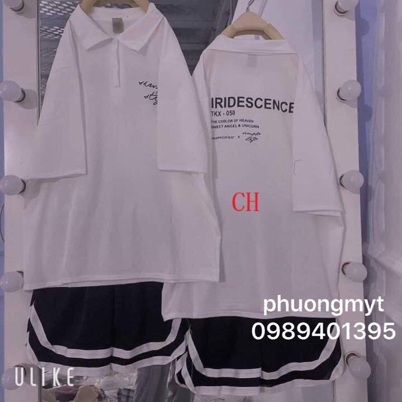 Sét áo polo chữ kí +quần đùi V CH11