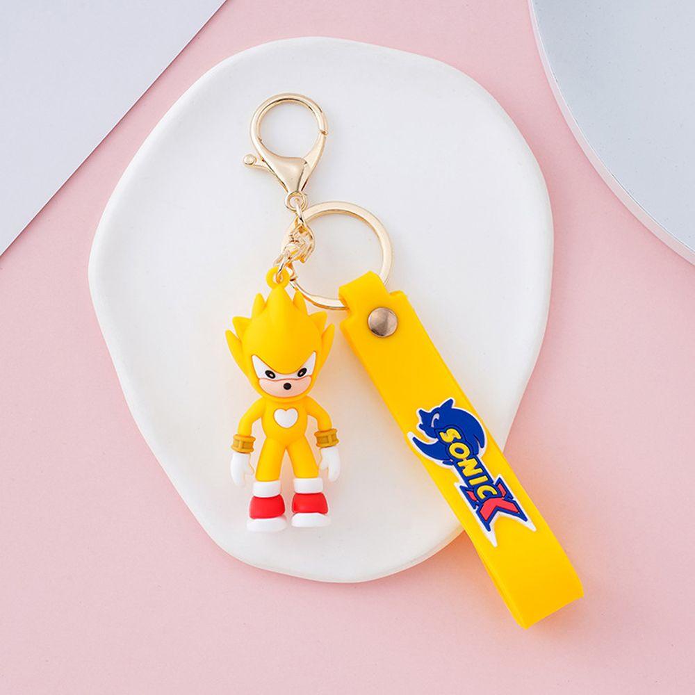 DARNELL Móc Khóa Xe Hơi / Túi Quà Bằng PVC Hình Sonics Dễ Thương