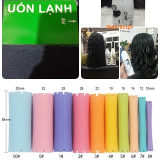Com bo 1 cặp uốn lạnh Quang + 30 trục uốn lạnh+ 1 bịch giấy uốn lạnh . Uốn đảm bảo xoăn tít, thuốc mùi thơm, mền tóc .