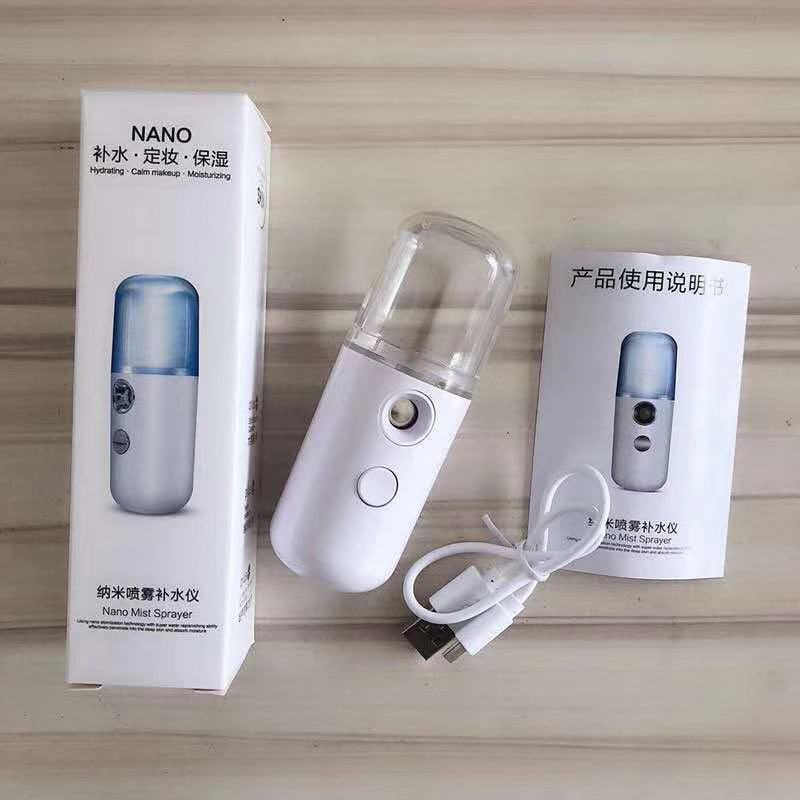 Máy Phun Sương Xông Hơi Mặt NaNo Mini Cầm Tay Hỗ Trợ Dưỡng Da Cấp Nước Tối Đa