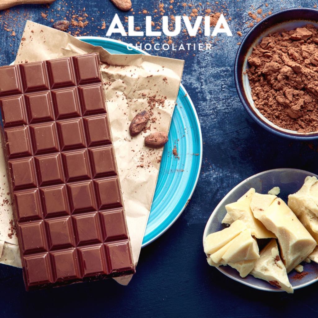 Bơ ca cao nguyên chất tự nhiên 100% từ hạt cacao Alluvia gói lớn 200 gram nguyên liệu làm bánh và chocolate