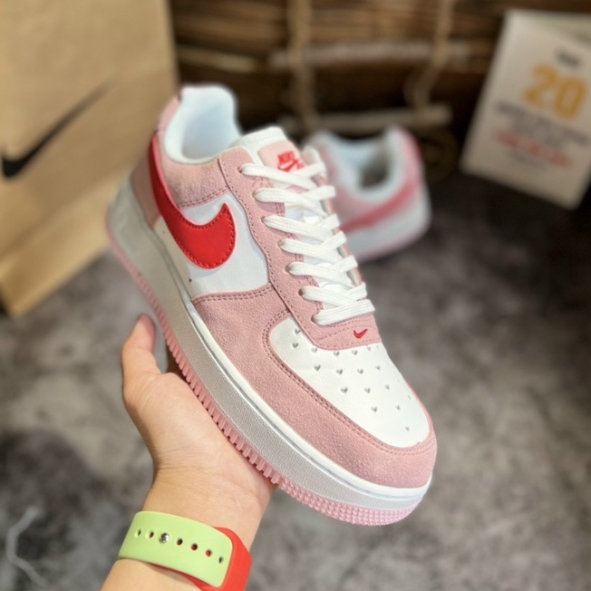 Giày Air_Force 1 Low Valentine Day Love/Af1 Hồng Trắng