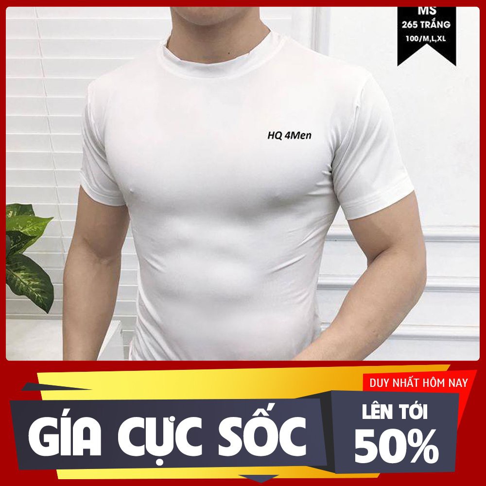 Áo thun Nam ❤️ [Xả Kho] ❤️Áo thun nam body ngắn tay cổ tròn áo thun lạnh 4 chiều tập gym thấm hút mồ hôi | BigBuy360 - bigbuy360.vn