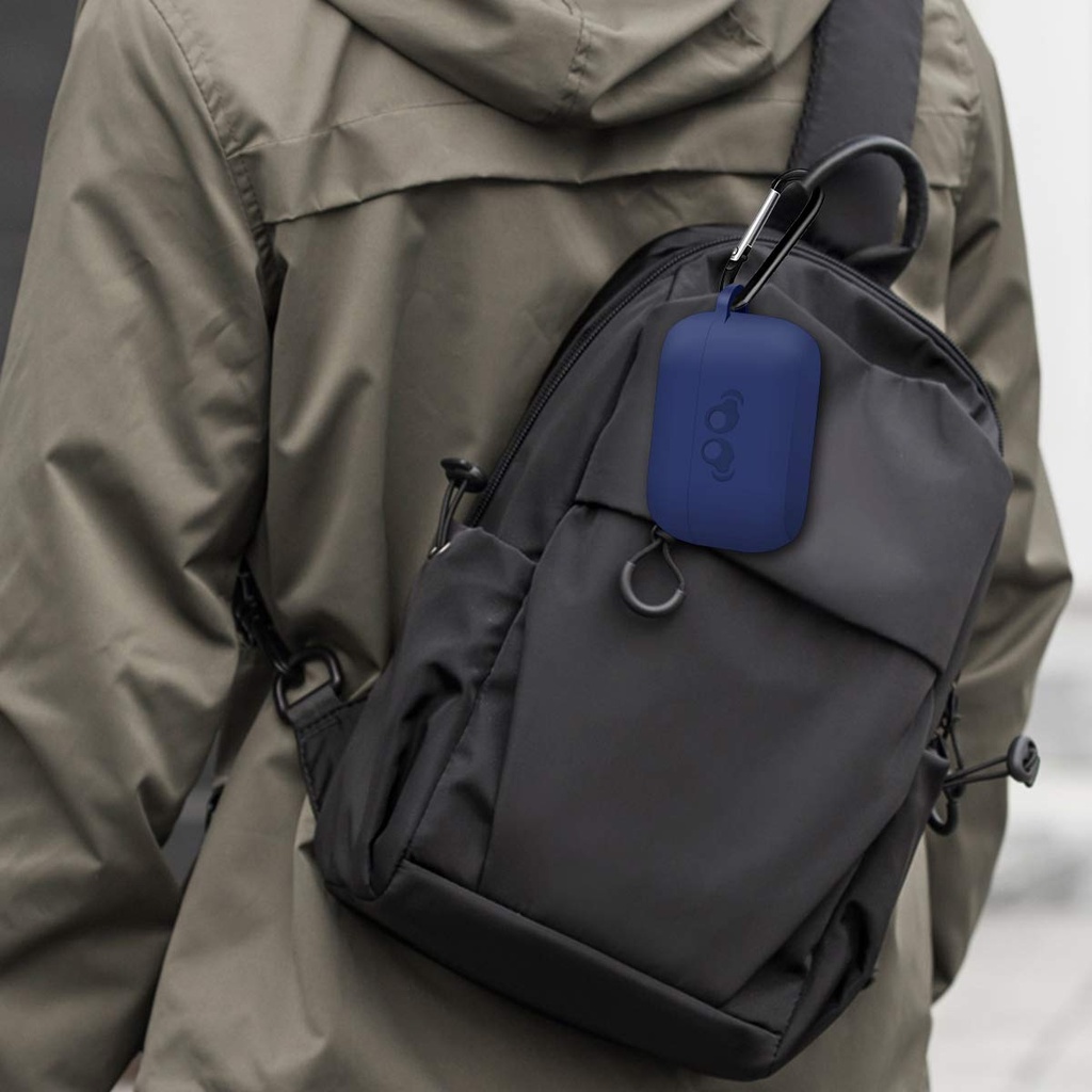 Vỏ Bảo Vệ Hộp Sạc Tai Nghe Jabra Elite Active 75t Chất Liệu Silicon Mềm Có Móc Khóa