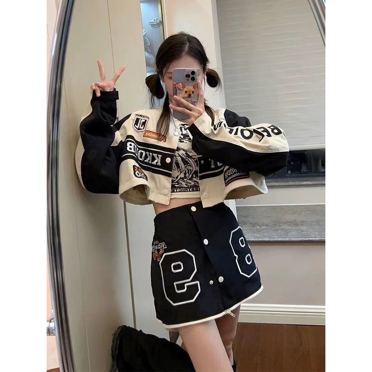 Áo In Chữ Phong Cách Retro Mỹ