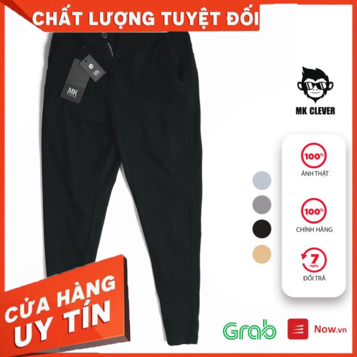 Quần nam kaki slimfit MK LEVER, dáng tây lưng thun co giãn - QKT01 - Hàng nhập khẩu