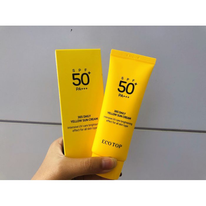 Kem Chống Nắng Ecotop 365 Daily Yellow Sun Cream 70ml - Màu vàng