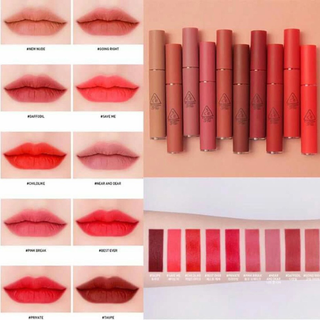 Son kem 3ce Velvet Lip Tint | BigBuy360 - bigbuy360.vn