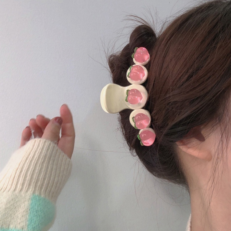 Kẹp tóc kiểu móng vuốt thiết kế dễ thương phối màu sắc thời trang