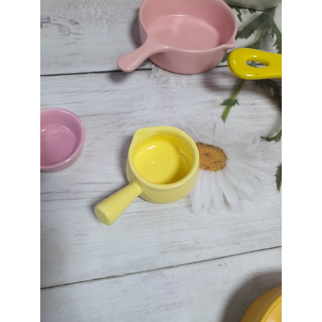 🥝Chảo mini, chảo rót mini gốm sứ tráng men cao cấp🥝