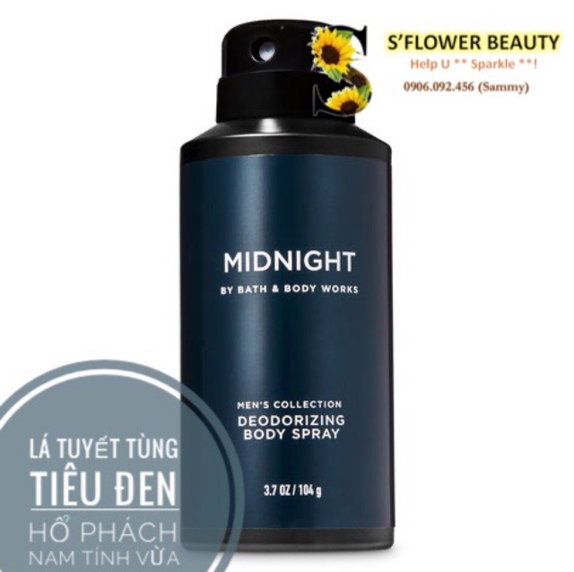 [Auth - BST For Men] Xịt Thơm Toàn Thân Cho Nam Bath & Body Works Body Spray | BigBuy360 - bigbuy360.vn
