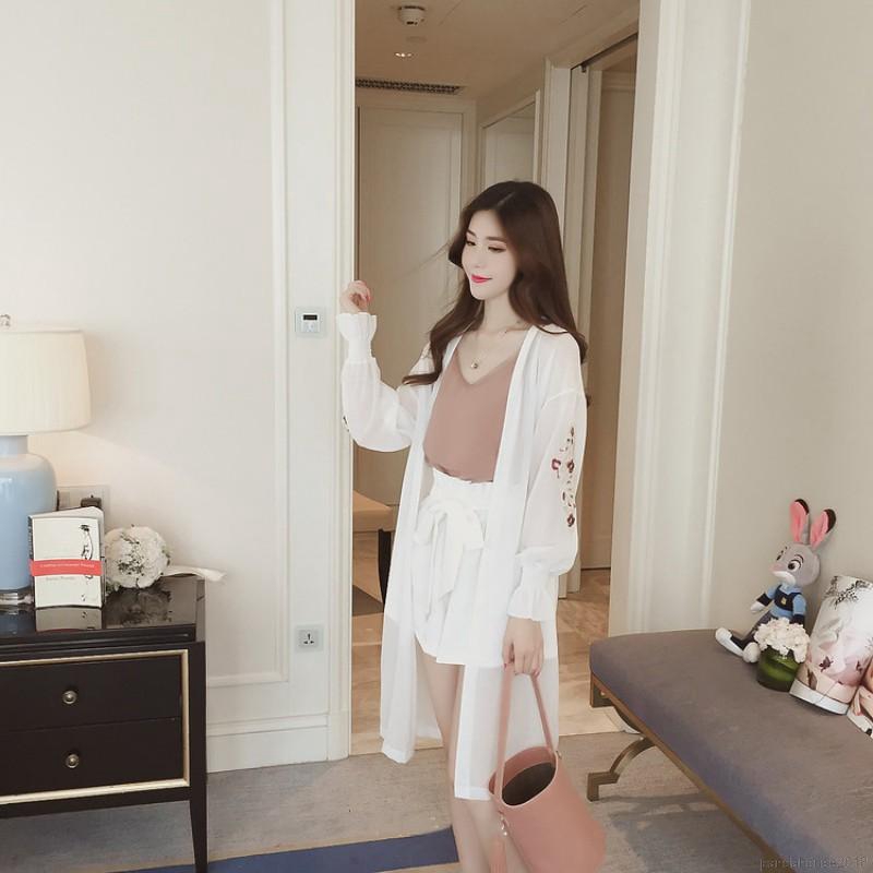 FREESHIP ĐƠN 99K_ Women Long Vintage Shirt Full Sleeve Flare Sleeve Blouse Sunscreen Summer Clothing | BigBuy360 - bigbuy360.vn