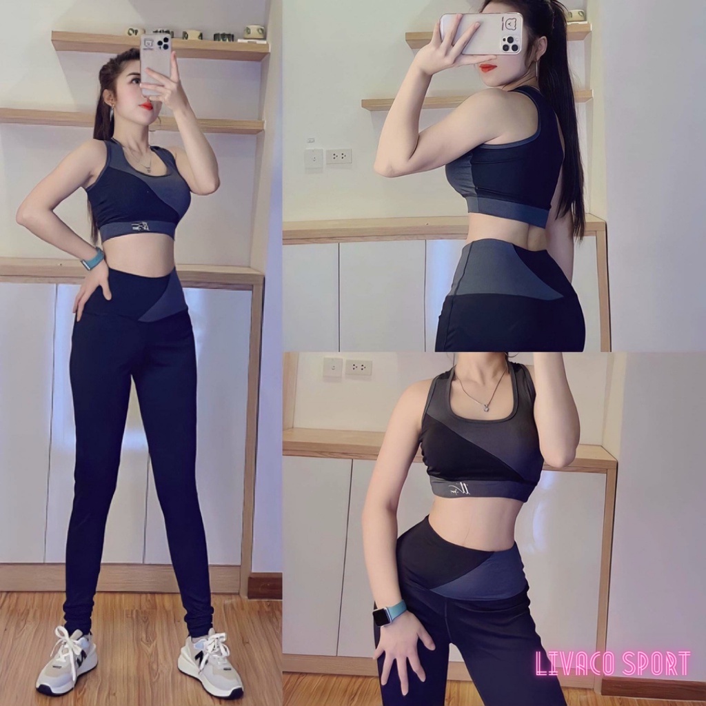 Bộ quần áo tập gym yoga nữ đồ thể thao nữ dáng đẹp màu sắc đa dạng chất vải co giãn