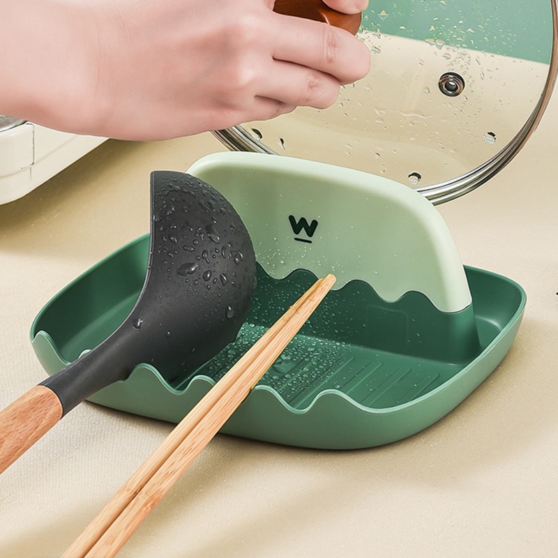 Khay đỡ gác vung nồi, muôi, thìa bằng nhựa đa chức năng chống trượt
